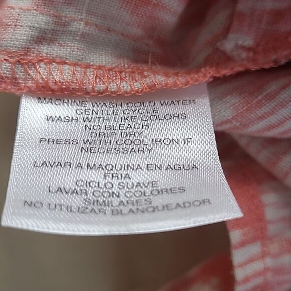 Jones New York sz S 100% linen button front collared - Picture 9 of 9